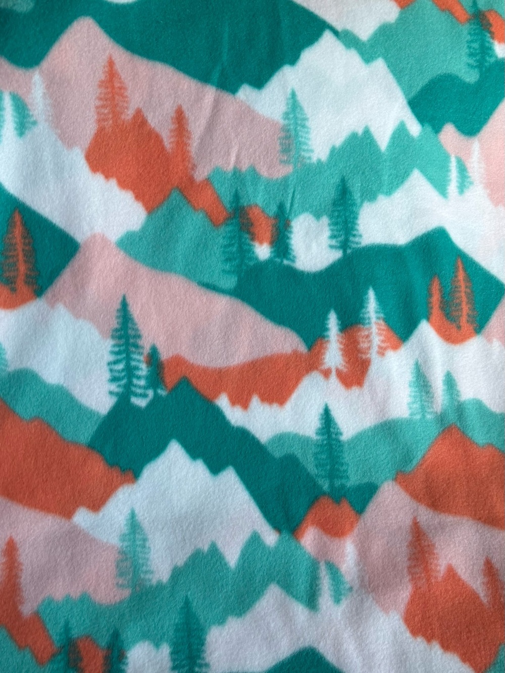 Fleece Fabric with Trees & More  By Yard 36”x60”